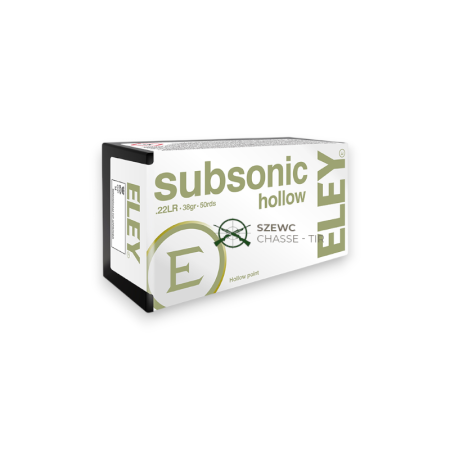 ELEY SUBSONIC HOLLOW 38G 22LR